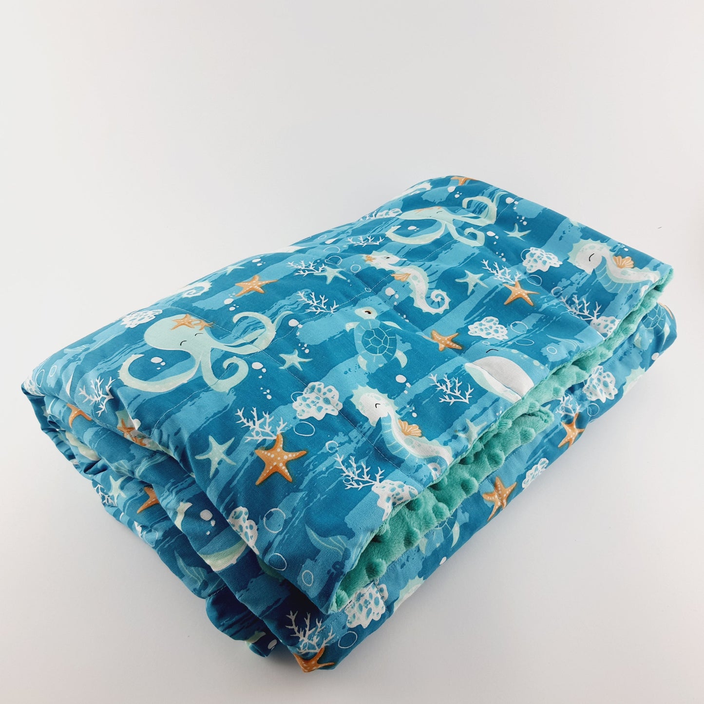 ocean print weighted blanket