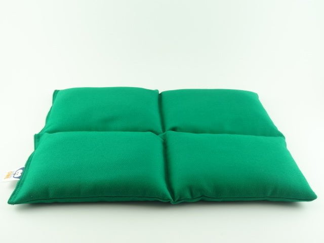 cotton weighted lap pillow in green senory owl