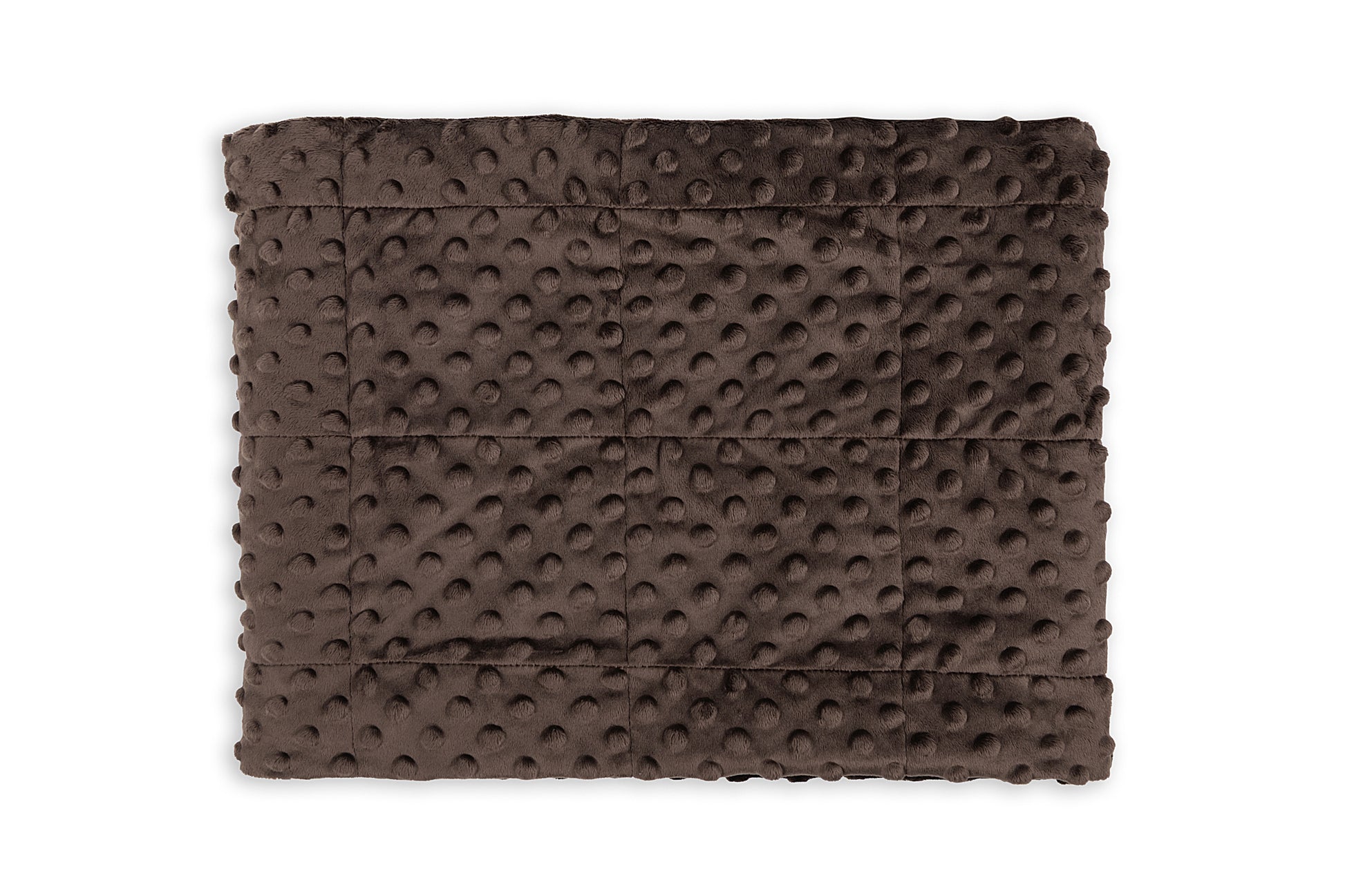 Brown textured blanket on a white background