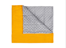 Laden Sie das Bild in den Galerie-Viewer, Yellow Cotton &amp; Grey Minky Blanket