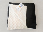 Black Cotton & White Plush Weighted Blanket