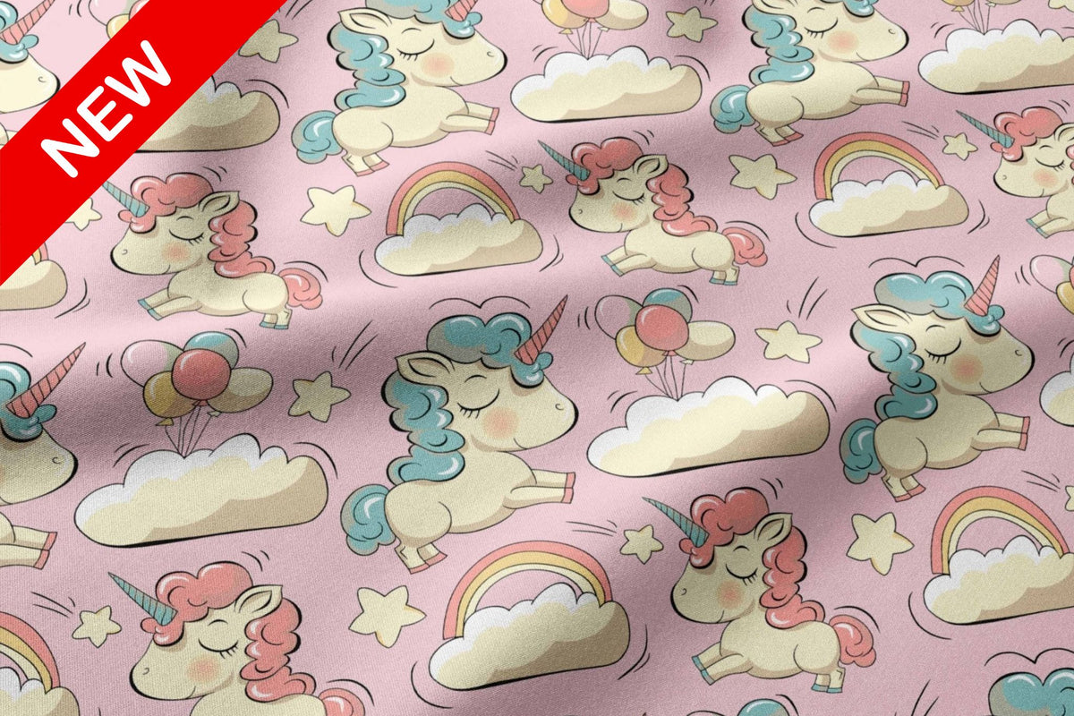 cute unicorns pattern cotton