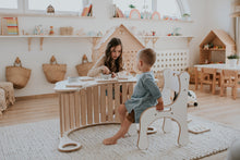 Laden Sie das Bild in den Galerie-Viewer, CHILDREN PLAYING ON GOOD WOOD ROCKER AND CHAIR IN WHITE