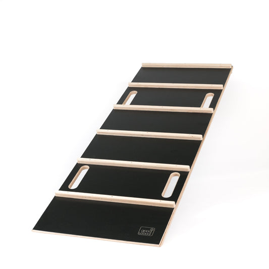 Ladder slide good wood in black by sensory owl