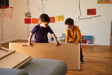 Laden Sie das Bild in den Galerie-Viewer, two boys playing with good wood ladder/ slider in natural colour