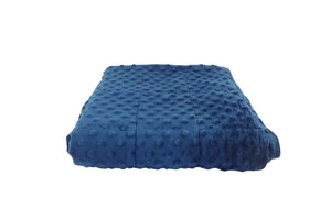 90 x 120 cm, marineblaue Baumwolle und marineblaue Minky-Decke, 3 kg