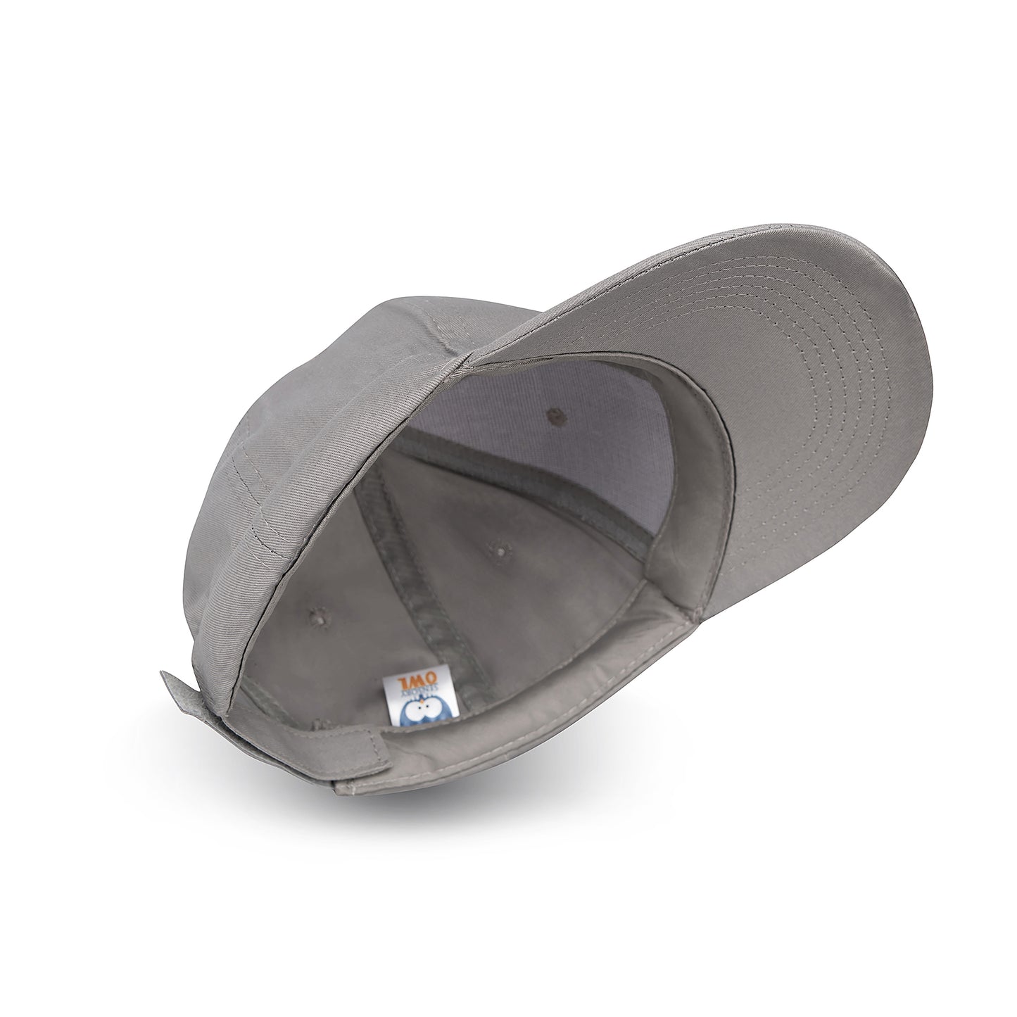 Inside view of the Calm Cap showing the hidden weighted lining and stitched ventilation eyelets