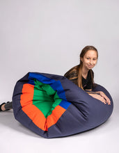 Laden Sie das Bild in den Galerie-Viewer, Large Sensory Bean Bag Tunnel Pouf - Removable cover | Sensory Owl